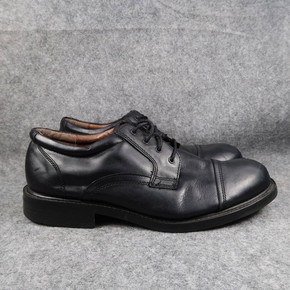 George Shoes Mens 12 Derby Oxford Classic Dress Work Formal Black Leather